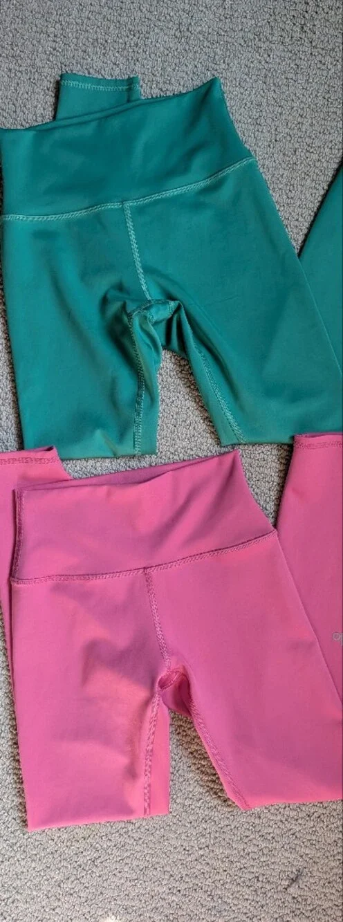 Alo High-Rise Leggings Bundle Pink & Teal - Picture 3 of 4